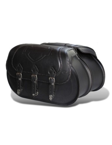 ALFORJAS RIGIDAS CAMPEADOR PERSONALIZADA ESCUDO HARLEY DAVIDSON PARA SOFTAIL H.D