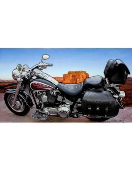 ALFORJAS RIGIDAS CAMPEADOR PERSONALIZADA ESCUDO HARLEY DAVIDSON PARA SOFTAIL H.D