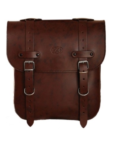 ALFORJA PIEL ADRIANO BASICA MARRÓN PARA SOFTAIL SLIM H.D