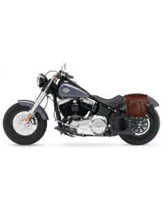 ALFORJA PIEL ADRIANO BASICA MARRÓN PARA SOFTAIL SLIM H.D 2