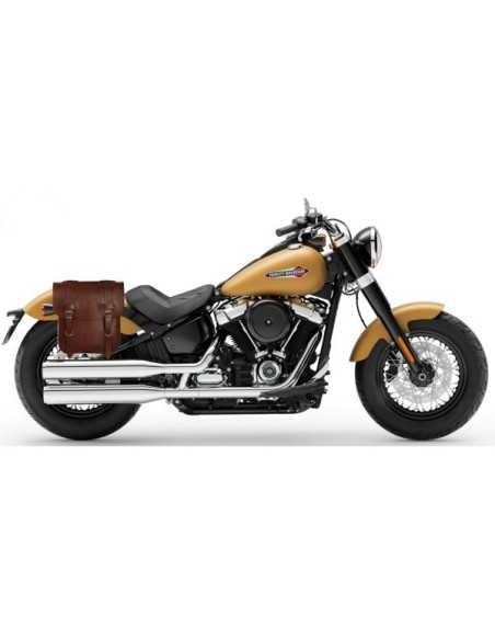 ALFORJA PIEL ADRIANO BASICA MARRÓN PARA SOFTAIL SLIM H.D