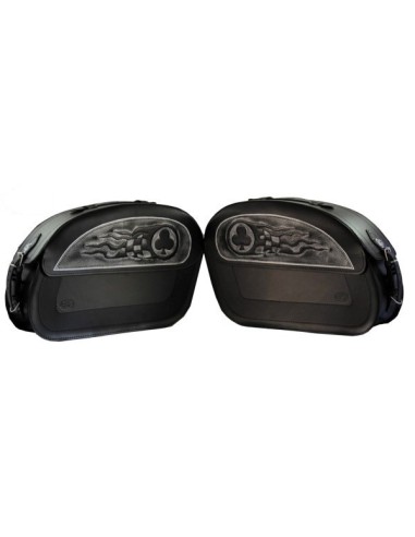 ALFORJAS RÍGIDAS SAHARA CLOVER PARA SOFTAIL DELUXE FLSTN H.D