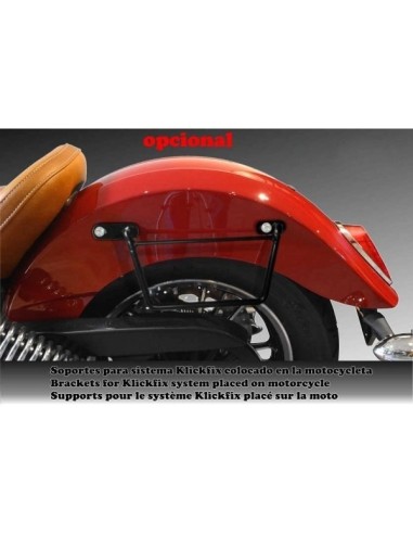 ALFORJAS RIGIDAS VENDETTA GRAN JEFE MARRÓN CUERO SOFTAIL FAT BOY H.D