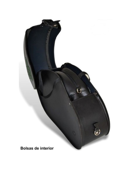 ALFORJAS RIGIDAS PIEL VENDETTA TRIBAL ASPAS PARA SOFTAIL FAT BOY SPECIALH.D