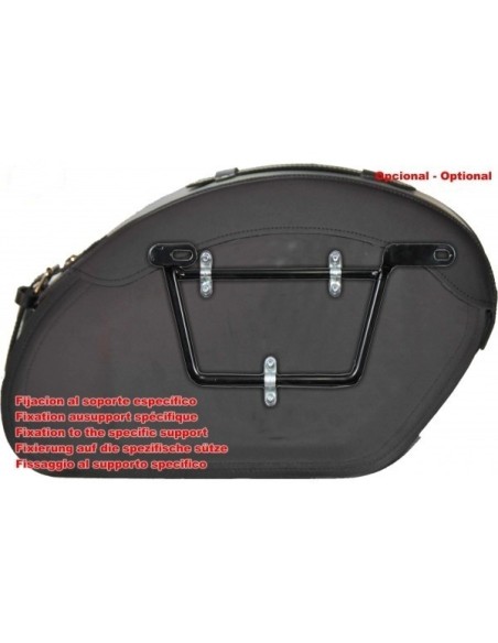 ALFORJAS RIGIDAS PIEL VENDETTA TRIBAL ASPAS PARA SOFTAIL FAT BOY SPECIALH.D