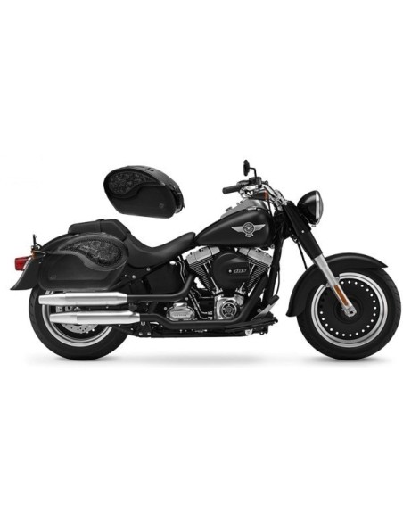 ALFORJAS RIGIDAS VENDETTA GÓTICA PARA SOFTAIL FAT BOY SPECIAL H.D