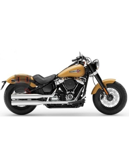 ALFORJA PIEL CENTURION NEGRO-VERDE DERECHA SOFTAIL SLIM H.D ALFORJA PIEL CENTURION NEGRO-VERDE DERECHA SOFTAIL SLIM H.D