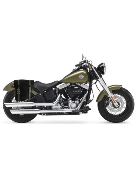 ALFORJA PIEL CENTURION NEGRO-VERDE DERECHA SOFTAIL SLIM H.D ALFORJA PIEL CENTURION NEGRO-VERDE DERECHA SOFTAIL SLIM H.D