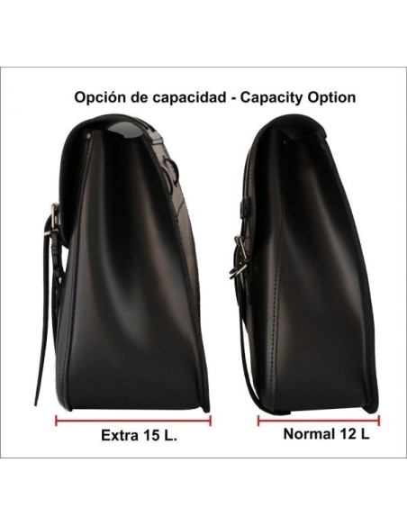 ALFORJA PIEL CENTURION NEGRO-VERDE DERECHA SOFTAIL SLIM H.D ALFORJA PIEL CENTURION NEGRO-VERDE DERECHA SOFTAIL SLIM H.D