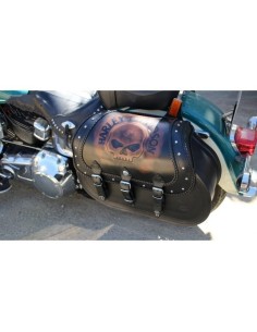 ALFORJAS RIGIDAS CAMPEADOR PERSONALIZADA WILLIE HARLEY DAVIDSON PARA SOFTAIL H.D 2