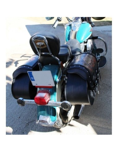 ALFORJAS RIGIDAS CAMPEADOR PERSONALIZADA WILLIE HARLEY DAVIDSON PARA SOFTAIL H.D