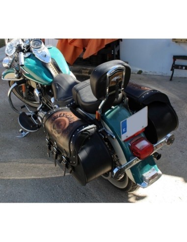 ALFORJAS RIGIDAS CAMPEADOR PERSONALIZADA WILLIE HARLEY DAVIDSON PARA SOFTAIL H.D