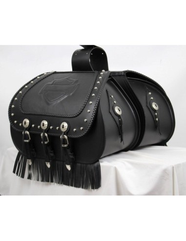 ALFORJAS RIGIDAS JABATON CON ESCUDO HD PARA SOFTAIL DELUXE H.D