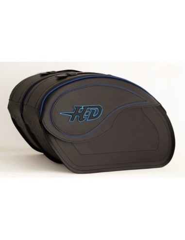 ALFORJAS PIEL RIGIDAS VENDETTA PERFIL AZUL