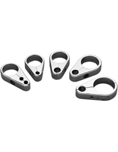 ABRAZADERA GUÍAS DE CABLE ACELERADOR CROMADO UN CABLE 25,4 MM 2