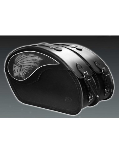 ALFORJAS PIEL RÍGIDAS VENDETTA BIG BOSS PARA INDIAN CHIEF DARK HORSE