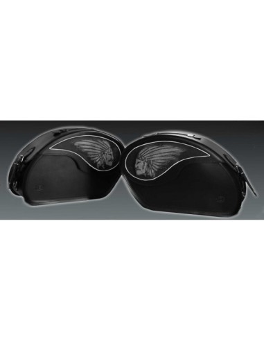 ALFORJAS PIEL RÍGIDAS VENDETTA BIG BOSS PARA INDIAN CHIEF DARK HORSE