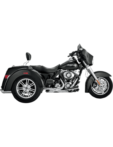 KIT ADAPTADOR SILENCIADOR CROMADO PARA H.D FL TRIKE 09-16