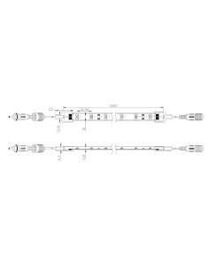 TIRA FLEXIBLE DE LUZ DE LED 1MT AZUL IMPERMEABLE 2