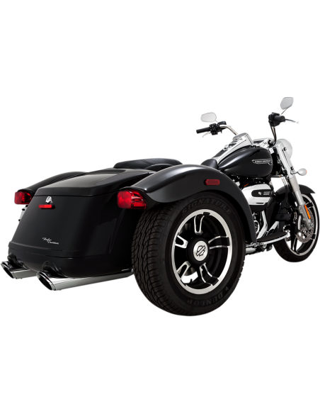 SILENCIADORES SLIP-ON TWINS SLASH 4" CROM PARA HARLEY DAVIDSON 17-21