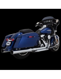 SILENCIADORES SLIP-ON ELIMINATOR 400 4" CROM TAPA FIN NEG PARA HARLEY DAVIDSON 17-21 2