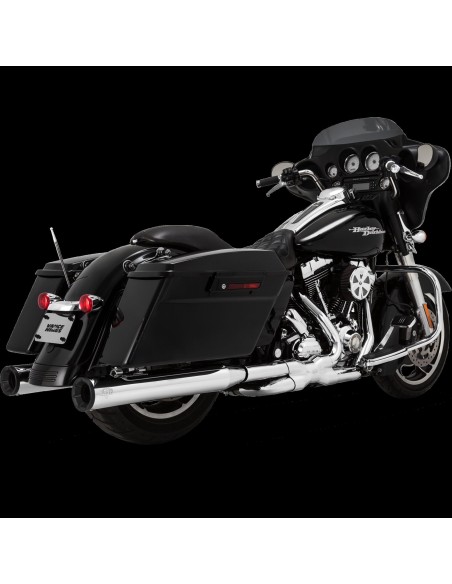 SILENCIADORES SLIP-ON ELIMINATOR 400 4" CROM TAPA FIN NEG PARA HARLEY DAVIDSON 17-21