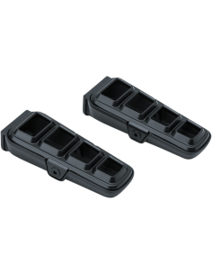 ESTRIBERAS DILLINGER PLATEADO-NEGRO SIN ANCLAJES MACHO 2