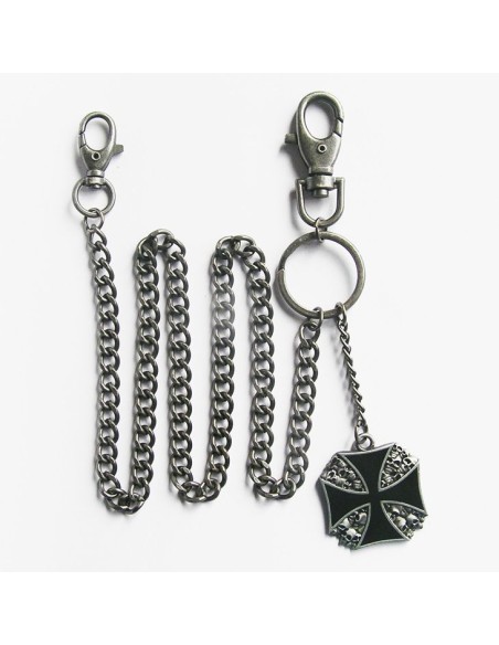 CADENA CINTURON IRON CROSS BLACK