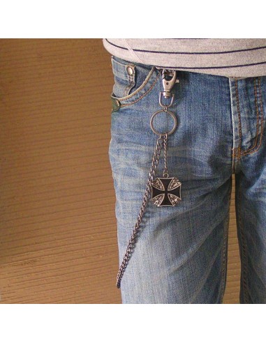 CADENA CINTURON IRON CROSS BLACK