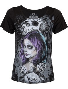 CAMISETA CHICA QUEEN OF HEARTS LETHAL ANGEL para Camisetas Chica 2