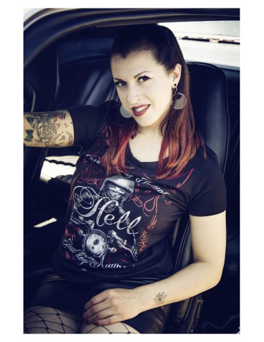 CAMISETA CHICA JUST KEEP RIDING LETHAL ANGEL para Camisetas Chica