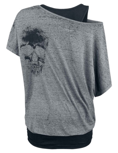 CAMISETA HEART RULES ROCK REBEL para Camisetas Chica