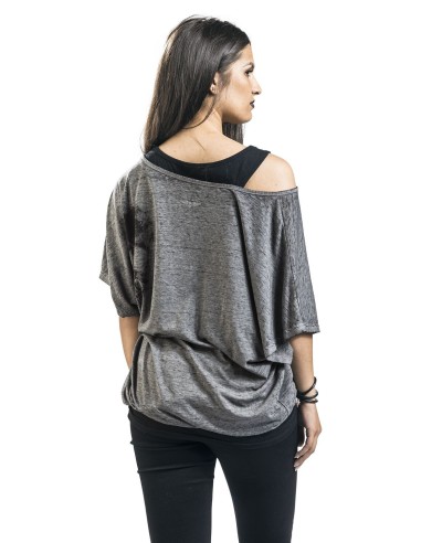 CAMISETA HEART RULES ROCK REBEL para Camisetas Chica