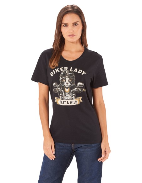 CAMISETA BIKER CAT LADIES para Camisetas Chica CAMISETA BIKER CAT LADIES para Camisetas Chica