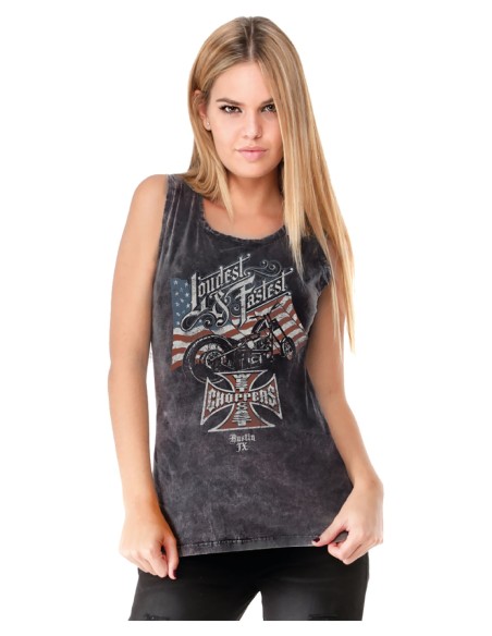 CAMISETA TIRANTE LOUDEST AND FASTES WCC para Camisetas Chica