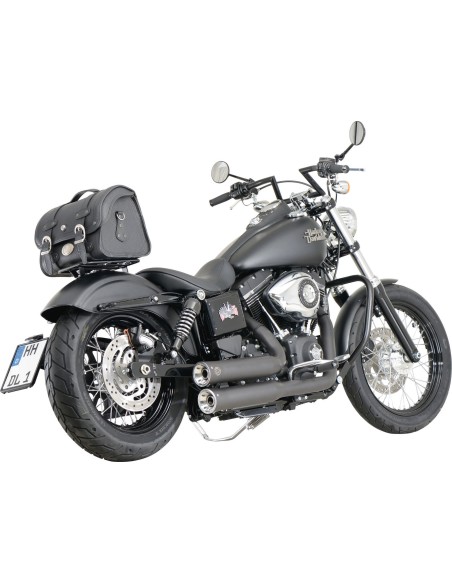 ESCAPE COMP DOUBLE GROOVE CON GATO FALCON H.D SPORTSTER XL 883 NEGR...