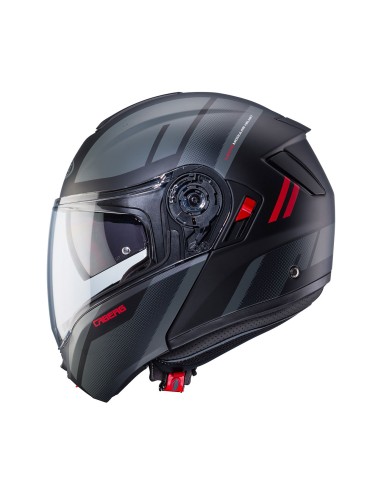 CASCO MODULAR CABERG LEVO X MANTA NEGRO-ANTRACITA-ROJO para Cascos ...