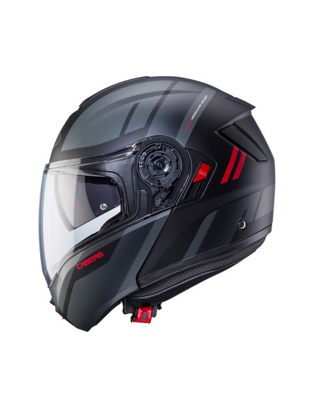 CASCO MODULAR CABERG LEVO X MANTA NEGRO-ANTRACITA-ROJO para Cascos ...