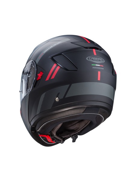 CASCO MODULAR CABERG LEVO X MANTA NEGRO-ANTRACITA-ROJO para Cascos ...