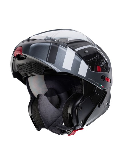 CASCO MODULAR CABERG HORUS X ROAD GUN METAL- NEGRO - BLANCO para Ca...