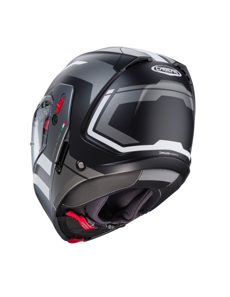 CASCO MODULAR CABERG HORUS X ROAD GUN METAL- NEGRO - BLANCO para Ca...