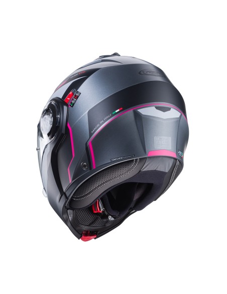 CASCO MODULAR CABERG DUKE EVO MOVE GUN METAL MATE-NEGRO-FUCSIA para...