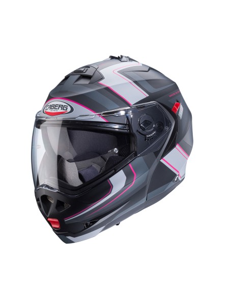 CASCO MODULAR CABERG DUKE X TOUR NEGRO-ANTRACITA- FUCSIA-PLATA para...