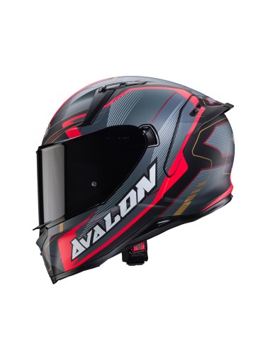 CASCO INTEGRAL CABERG AVALON X PUNK NEGRO MATE- GRIS - ROJO, Cascos  Integrales