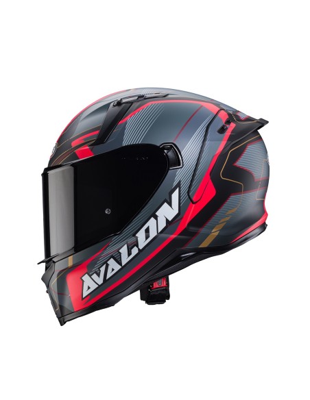 CASCO INTEGRAL CABERG AVALON X OPTIC NEGRO MATE-GRIS-ROJO para Cascos Integrales