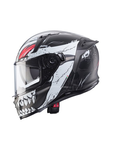 CASCO INTEGRAL CABERG AVALON X PUNK NEGRO MATE- GRIS - ROJO para Cascos Integrales