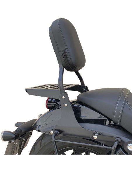 RESPALDO KEEWAY V-CRUISE 125 Y V302C CON PORTAEQUIPAJES NEGRO MATE