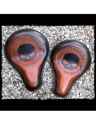 ASIENTO SOLO SKULL UNIVERSAL HARLEY DAVIDSON MARRÓN