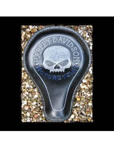 ASIENTO SOLO SKULL IRON BLUE UNIVERSAL HARLEY DAVIDSON NEGRO