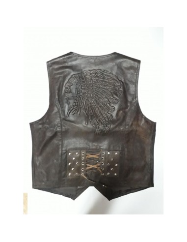 CHALECO CUERO ALEX WAXY